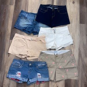 6 Pairs size 5-7 women’s Shorts large lot multiples